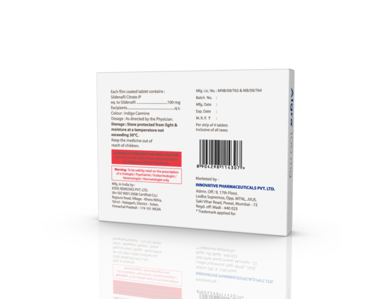 Algra 100 mg Tablets (IOSIS) Back