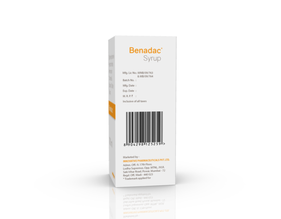 Benadac 100 ml Syrup (IOSIS) Barcode