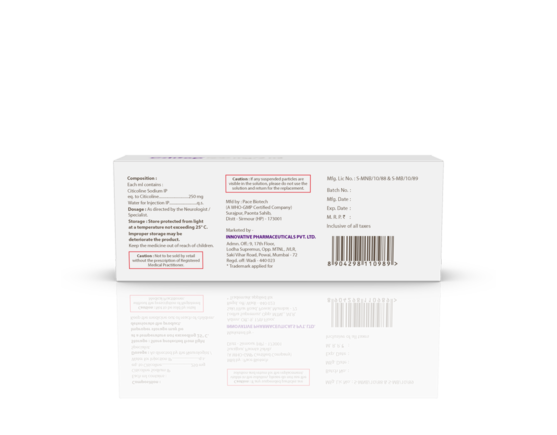 Cititop 500 mg Injection (Pace Biotech) Barcode & Composition