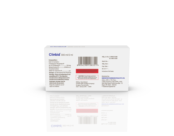 Clinbid 300 mg Injection (Pace Biotech) Back