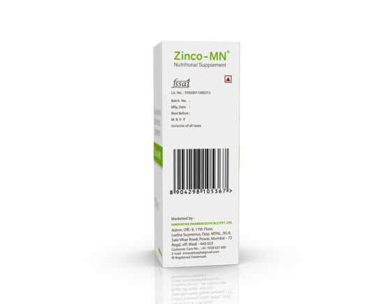 Zinco-MN Syrup 100 ml (IOSIS) Left Side