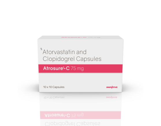 Atrosure-C 75 mg Tablets (Alu Strip) (IOSIS) Front