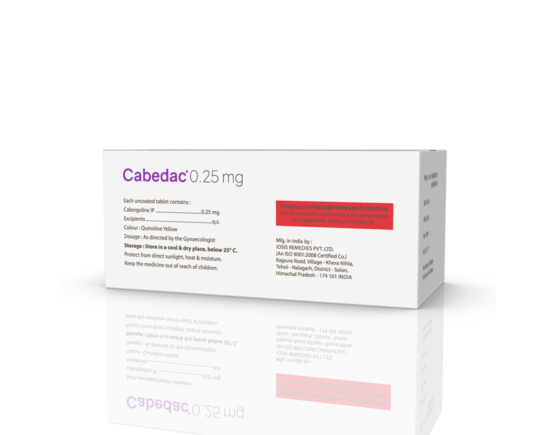 Cabedac 0.25 mg Tablets (10 x 2) (IOSIS) Right Side