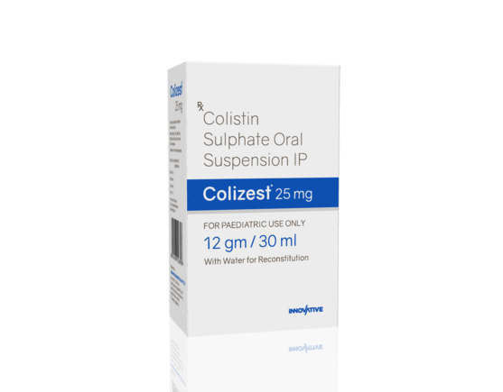 Colizest 25 mg Dry Syrup (IOSIS) Left (2)