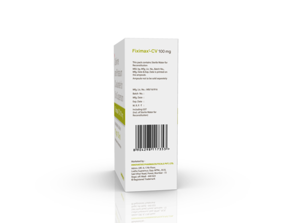Fiximax-CV 100 mg Dry Syrup (Polestar) Left Side