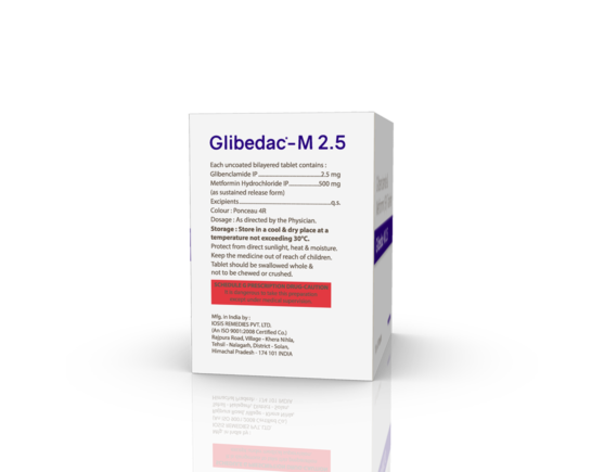 Glibedac-M 2.5 Tablets (IOSIS) Right Side