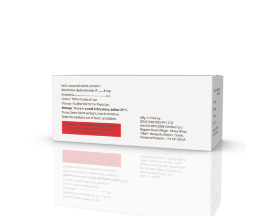 Isohist 8 mg Tablets (IOSIS) Right Side