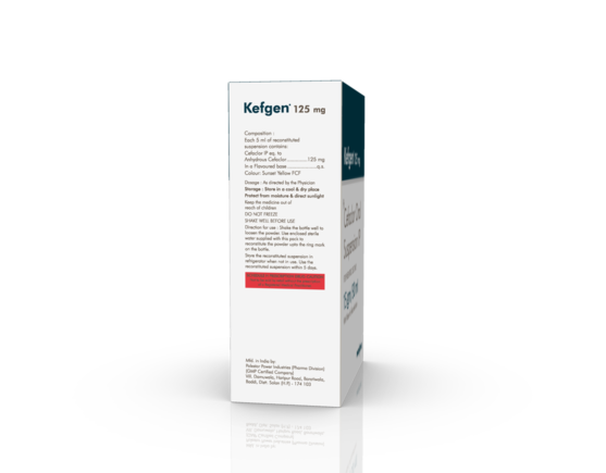 Kefgen 125 mg Dry Syrup (Polestar) Right Side