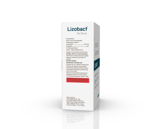 Lizobact 100 mg Dry Syrup (IOSIS) Right side