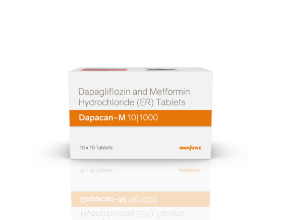 Dapacan-M 10 1000 mg Tablets (IOSIS) Front