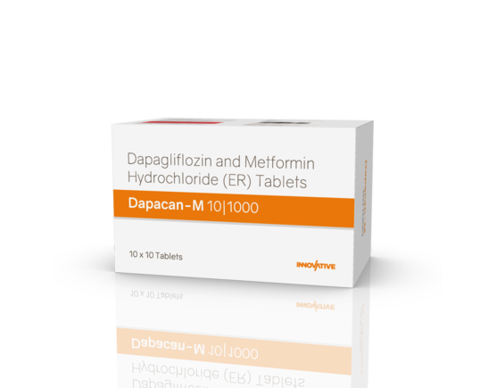 Dapacan-M 10 1000 mg Tablets (IOSIS) Right