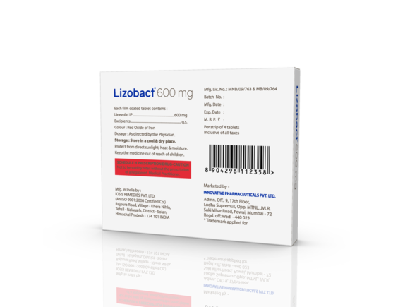 Lizobact 600 mg Tablets (IOSIS) Back