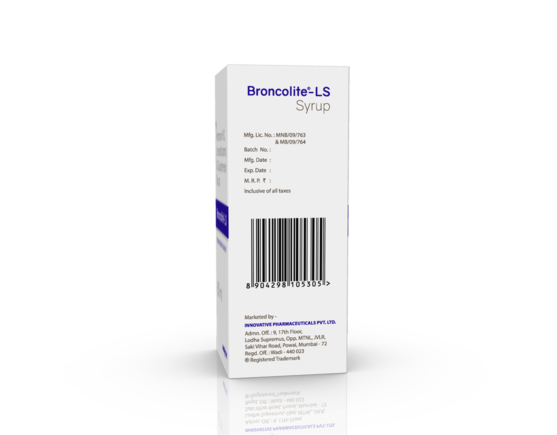 Broncolite-LS Syrup 60 ml (IOSIS) Left Side