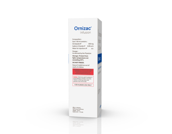 Ornizac Infusion 100 ml (Aishwarya Healthcare) Right Side