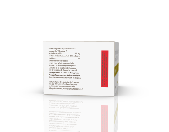 Unimox 500 mg Capsules (With LB) (Saphnix) Composition