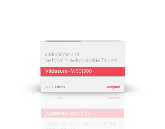 Vildasure-M 50 500 Tablets (IOSIS) Front