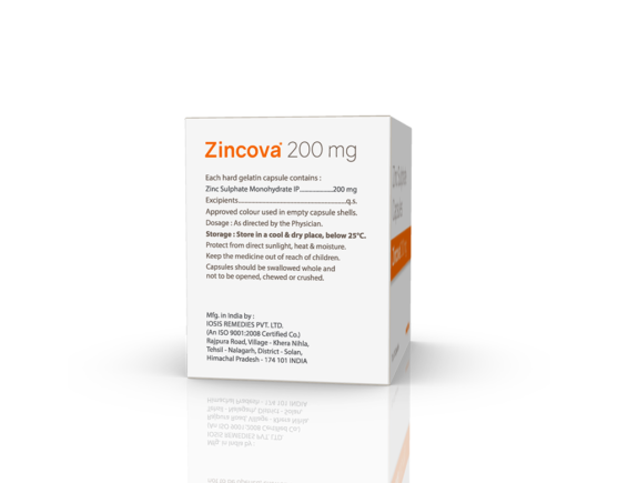Zincova 200 mg Capsules (IOSIS) Composition