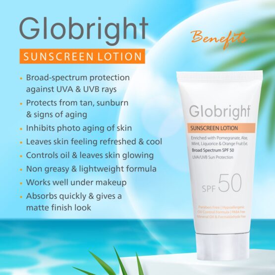 Globright Sunscreen Lotion (SPF 50) 50 ml 05