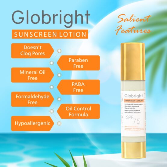 Globright Sunscreen Lotion (SPF 75) 50 ml New 06