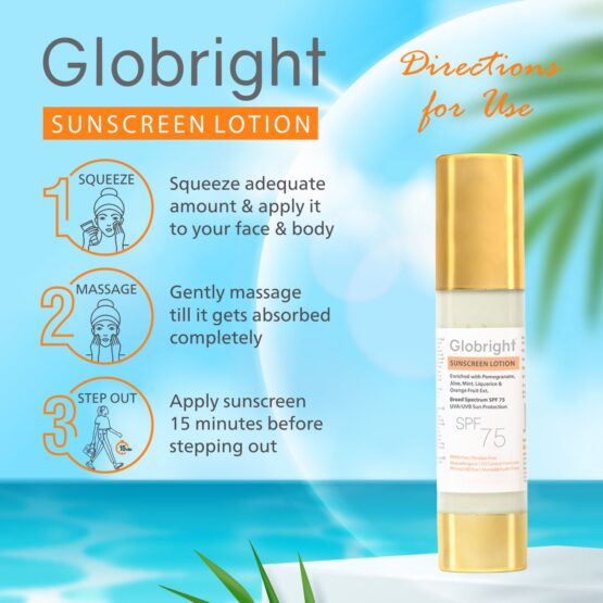 Globright Sunscreen Lotion (SPF 75) 50 ml New 07