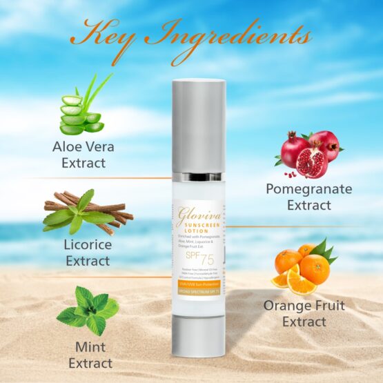 Gloviva Sunscreen Lotion (SPF 75) 50 ml Silver-4