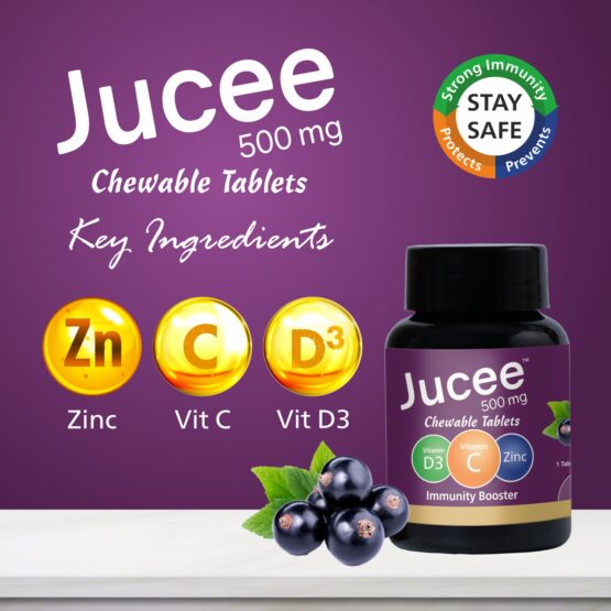 Jucee 500 mg Chewable Tablets (Black Currant) 60 Tab Listing 04