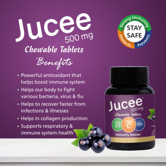 Jucee 500 mg Chewable Tablets (Black Currant) 60 Tab Listing 05