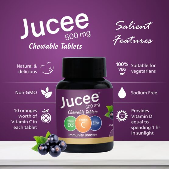 Jucee 500 mg Chewable Tablets (Black Currant) 60 Tab Listing 06