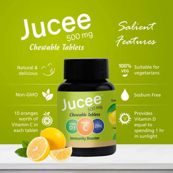 Jucee 500 mg Chewable Tablets (Lemon) 60 Tab Listing 06