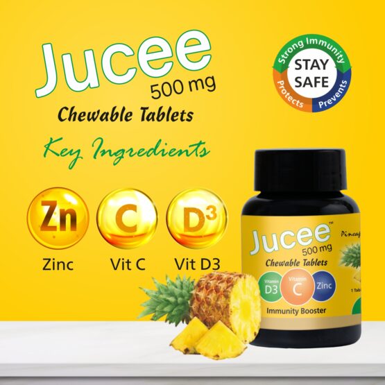 Jucee 500 mg Chewable Tablets (Pineapple) 60 Tab Listing 04