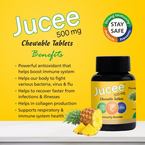 Jucee 500 mg Chewable Tablets (Pineapple) 60 Tab Listing 05