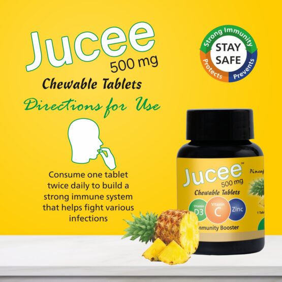 Jucee 500 mg Chewable Tablets (Pineapple) 60 Tab Listing 07