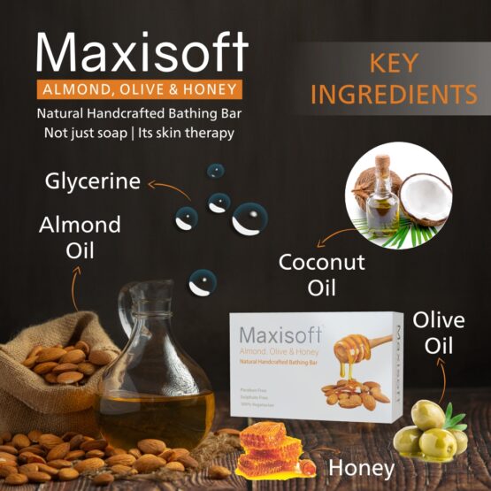 Maxisoft Almond Olive Honey Bathing Bar 04