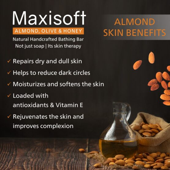 Maxisoft Almond Olive Honey Bathing Bar 05