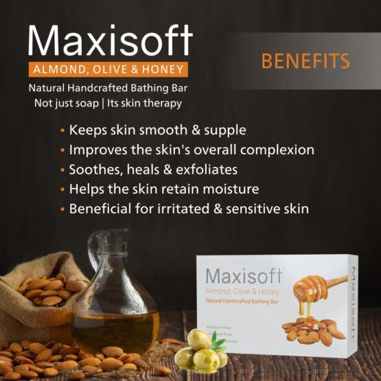 Maxisoft Almond Olive Honey Bathing Bar 06