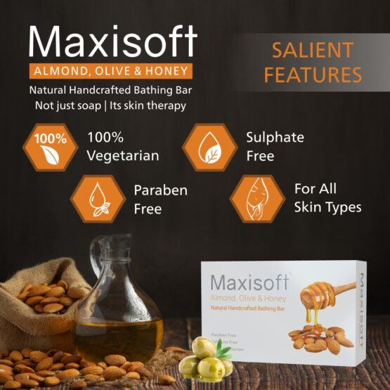 Maxisoft Almond Olive Honey Bathing Bar 07