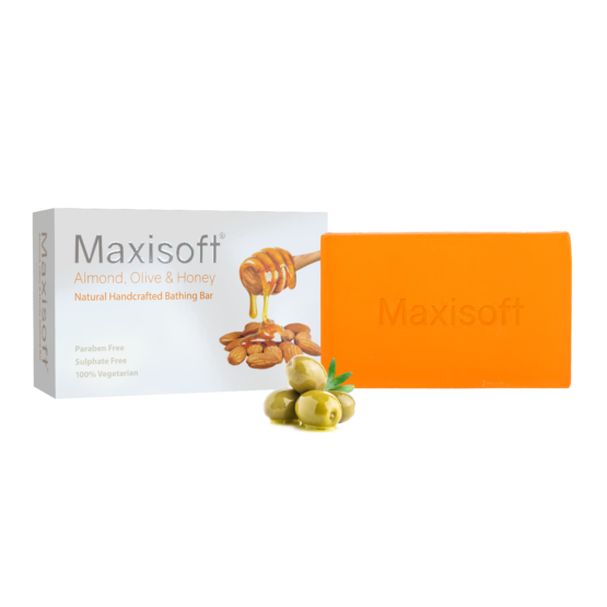 Maxisoft Almond Olive Honey Bathing Bar 100 gm