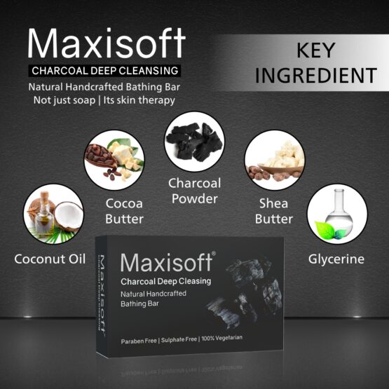 Maxisoft Charcoal Deep Cleansing Bathing Bar 04