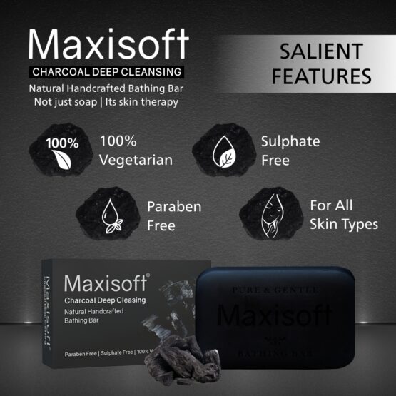 Maxisoft Charcoal Deep Cleansing Bathing Bar 07