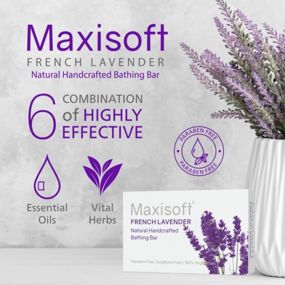 Maxisoft French Lavender Bathing Bar 75 gm 03