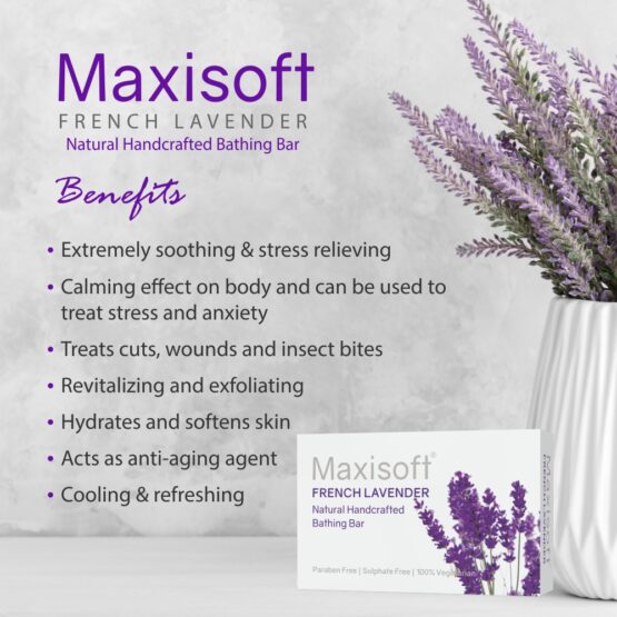 Maxisoft French Lavender Bathing Bar 75 gm 06