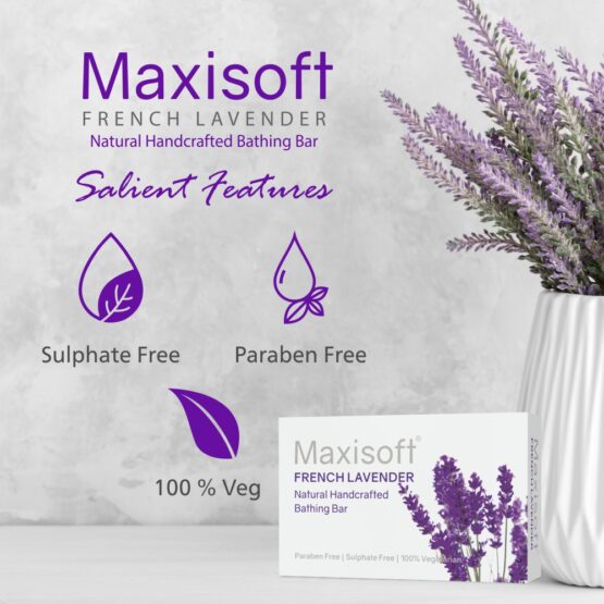 Maxisoft French Lavender Bathing Bar 75 gm 07