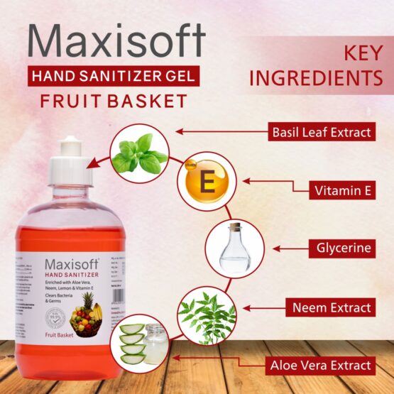 Maxisoft Hand Sanitizer Gel Fruit Basket 500ml 04