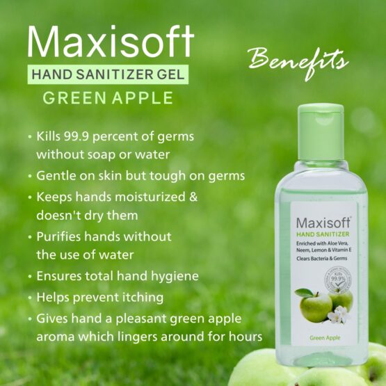 Maxisoft Hand Sanitizer (Gel) Green Apple 100 ml 06