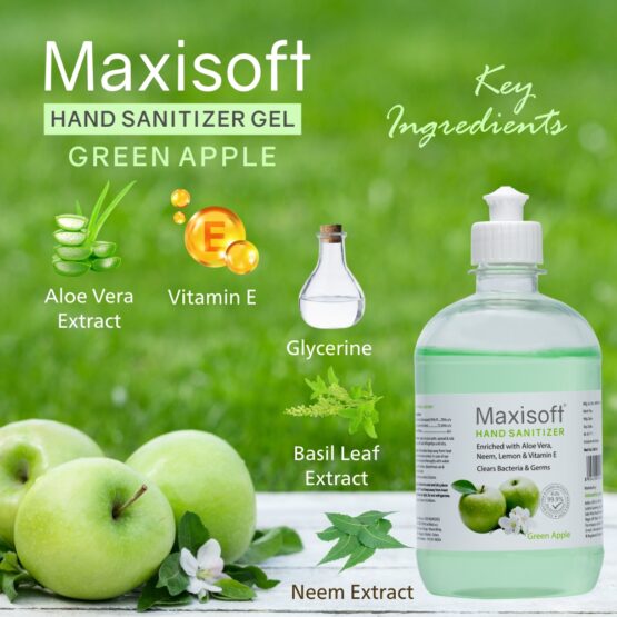 Maxisoft Hand Sanitizer (Gel) Green Apple 500 ml 04