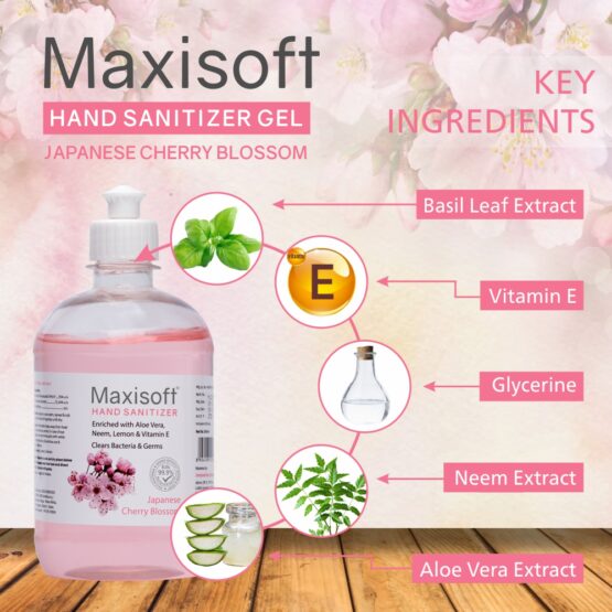 Maxisoft Hand Sanitizer (Gel) Japanese Cherry Blossom 500 ml 04