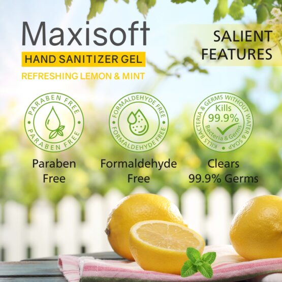 Maxisoft Hand Sanitizer (Gel) Refreshing Lemon & Mint 100 ml Listing 07