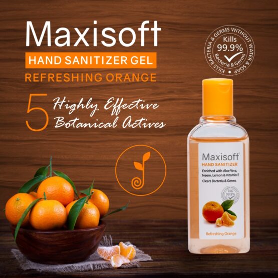 Maxisoft Hand Sanitizer (Gel) Refreshing Orange 100 ml Listing 03