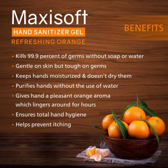 Maxisoft Hand Sanitizer (Gel) Refreshing Orange 100 ml Listing 06