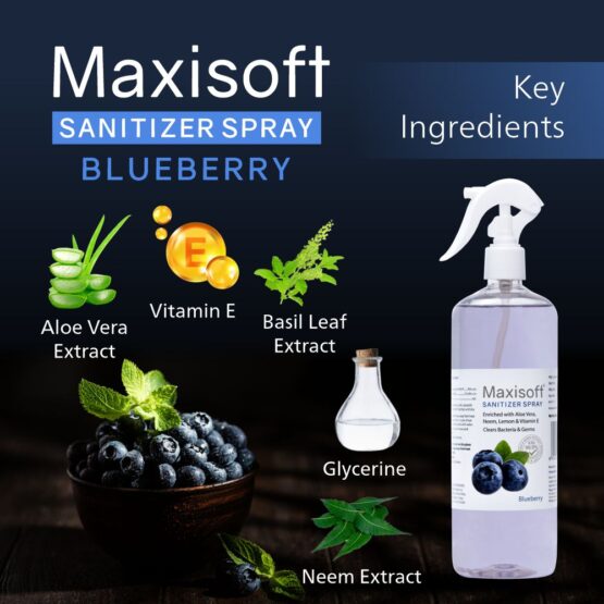 Maxisoft Hand Sanitizer (Spray) Blueberry 500 ml Listing New 04